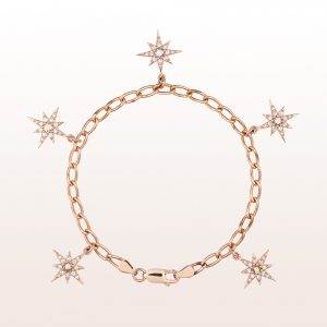 Bracelet with diamonds in 18kt rose gold