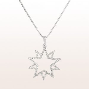 Pendant "Leonie" with brilliant cut diamonds 0,60ct in 18kt white gold