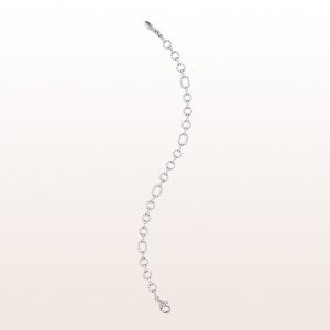 Bracelet with brilliant cut diamonds 1,47ct in 18kt white gold