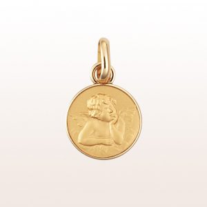 Pendant with 18kt yellow gold guardian angel 