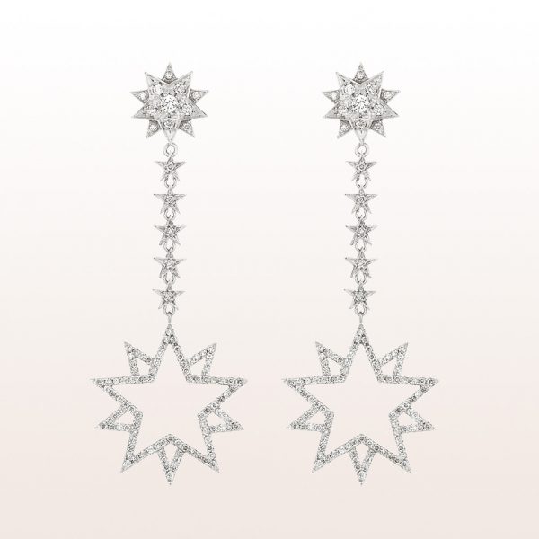 Earrings "Leonie" with brilliants 1,67ct in 18kt white gold