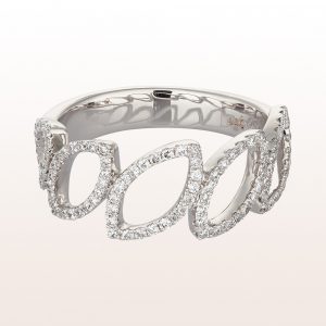 Ring with brilliants 0,48ct in 18kt white gold