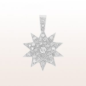 Anhänger und Brosche Sisi "Modell 4" mit Brillanten 0,82ct in 18kt Weißgold