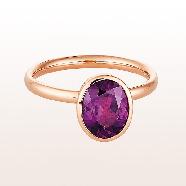 Sammelring mit violettem Granat 2,23ct in 18kt Roségold