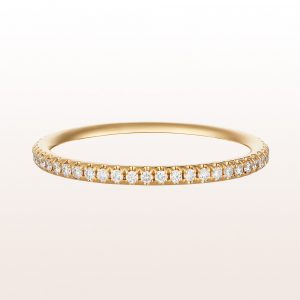 Eternityring with brilliants 0,23ct in 18kt yellow gold