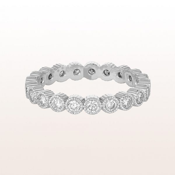 Eternityring mit Brillanten 0,96ct in 18kt Weißgold